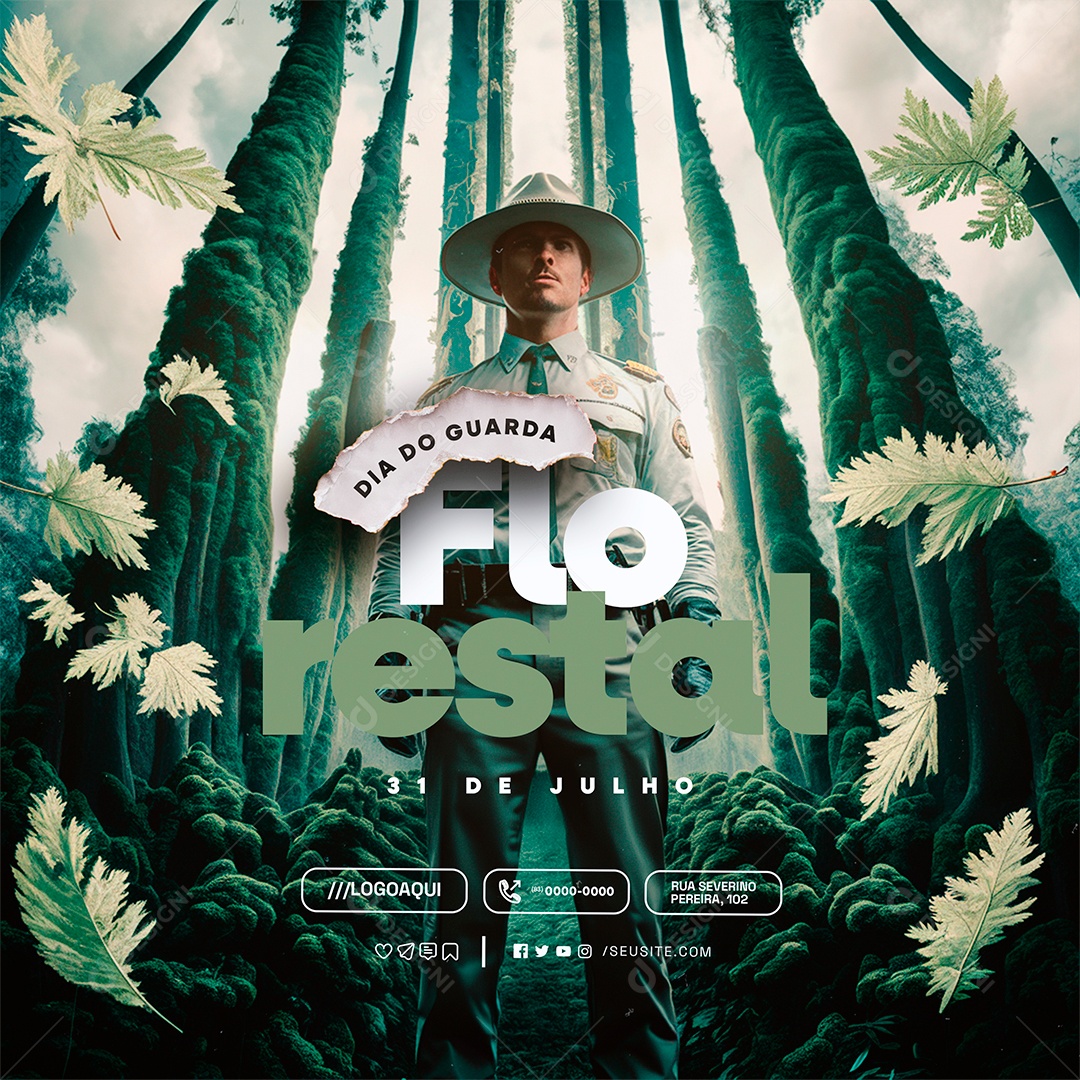Social Media Dia do Guarda Florestal 31 de Julho PSD Editável