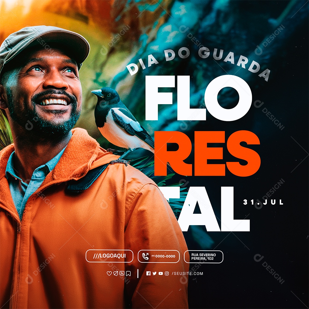 Dia do Guarda Florestal 31 de Julho Social Media PSD Editável