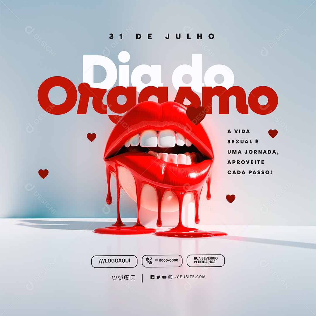 Dia do Orgasmo 31 de Julho Social Media PSD Editável