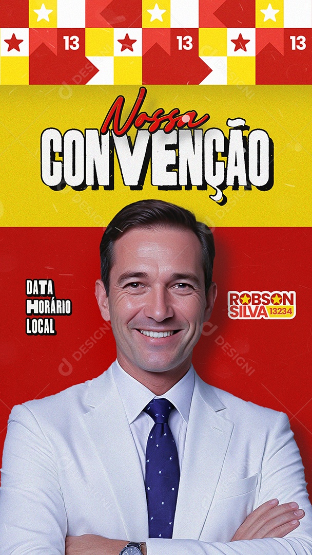 Story Convenção Campanha Eleitoral Prefeito Vereador Social Media Editável