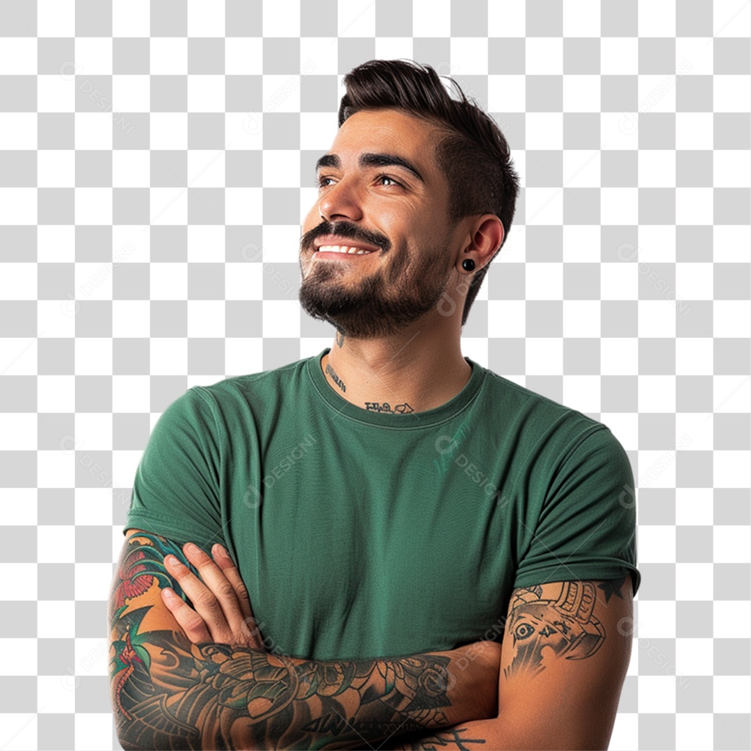 Homem Cores do Brasil Bandeira PNG Transparente