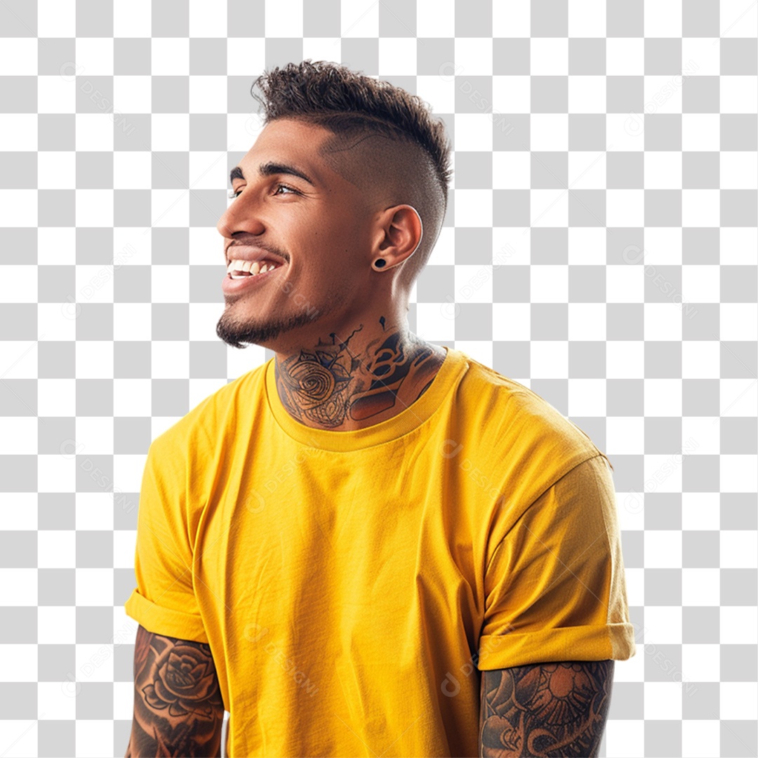 Homem Cores do Brasil Bandeira PNG Transparente