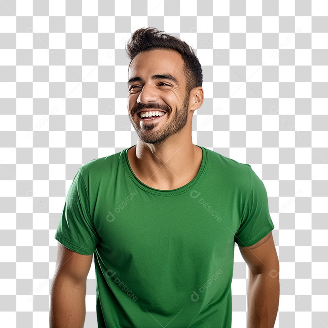 Homem Cores do Brasil Bandeira PNG Transparente