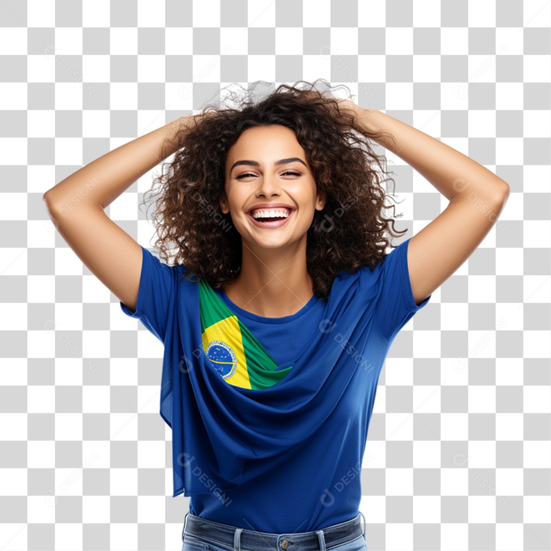 Homem Cores do Brasil Bandeira PNG Transparente