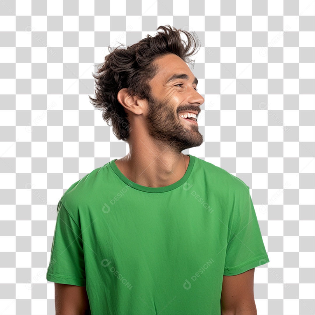 Homem Cores do Brasil Bandeira PNG Transparente