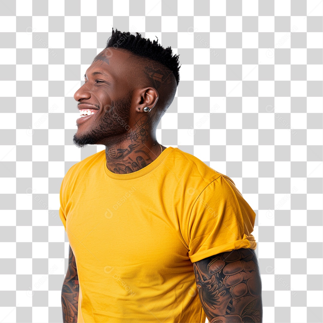 Homem Cores do Brasil Bandeira PNG Transparente