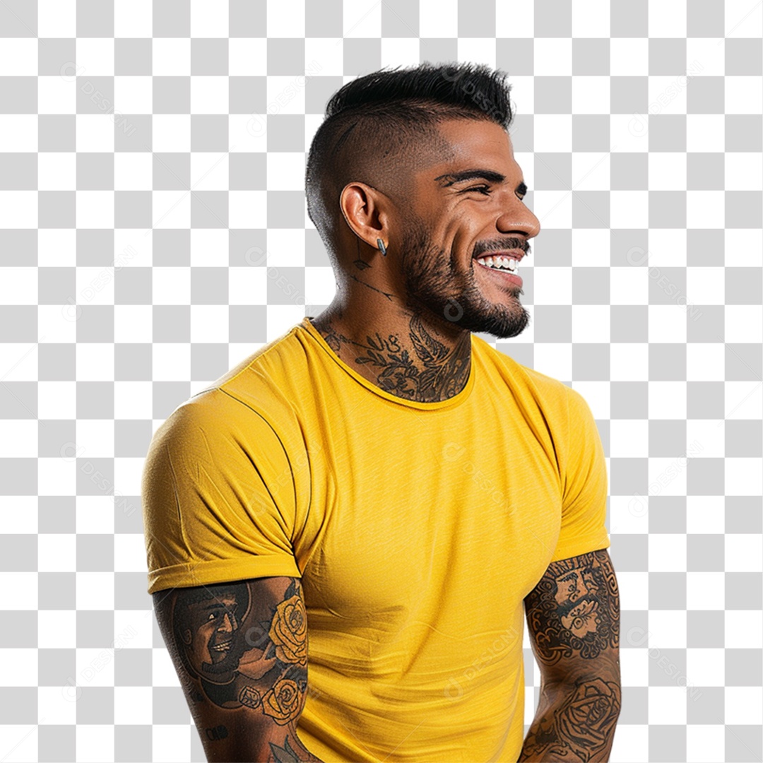 Homem Cores do Brasil Bandeira PNG Transparente