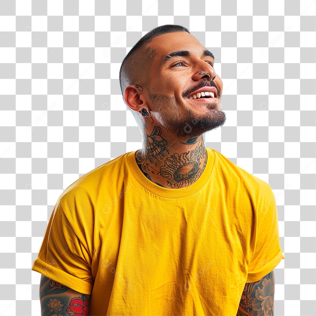 Homem Cores do Brasil Bandeira PNG Transparente