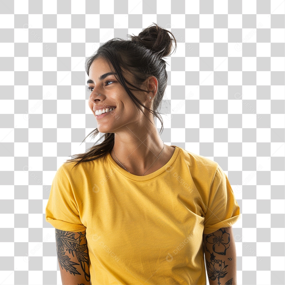 Mulher Roupa Cores da Bandeira do Brasil PNG Transparente