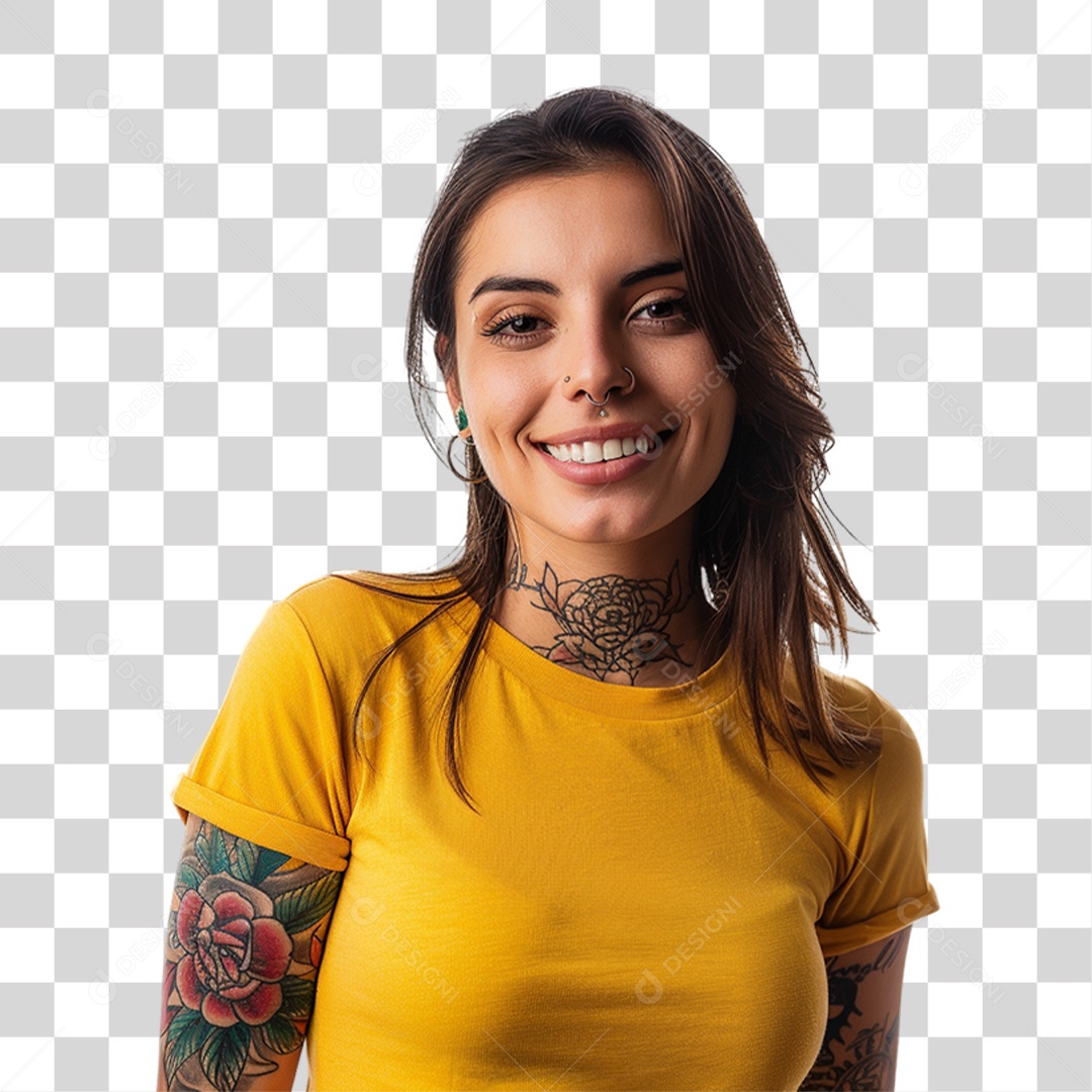 Mulher Roupa Cores da Bandeira do Brasil PNG Transparente