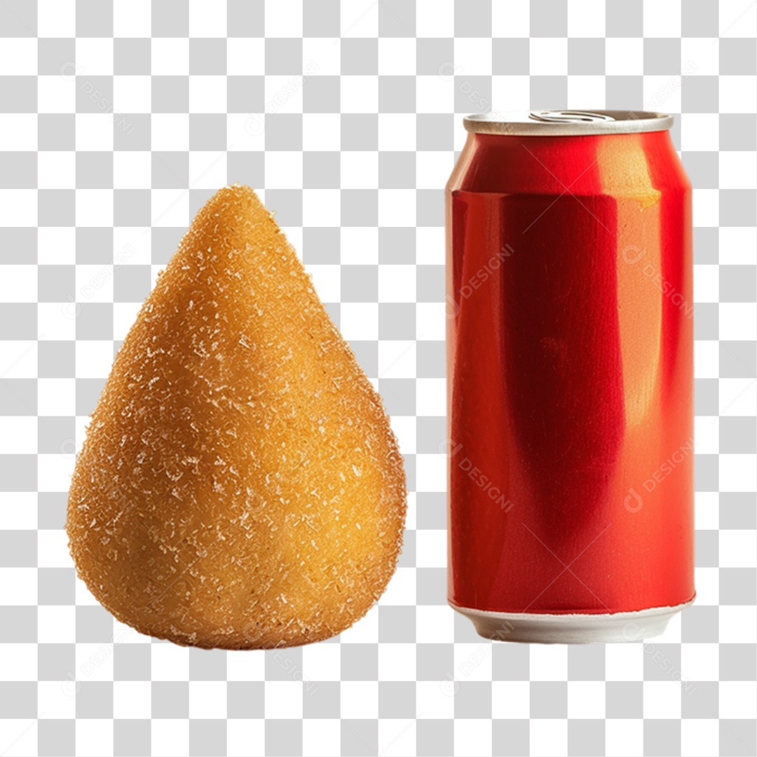 Salgado com Refrigerante PNG Transparente