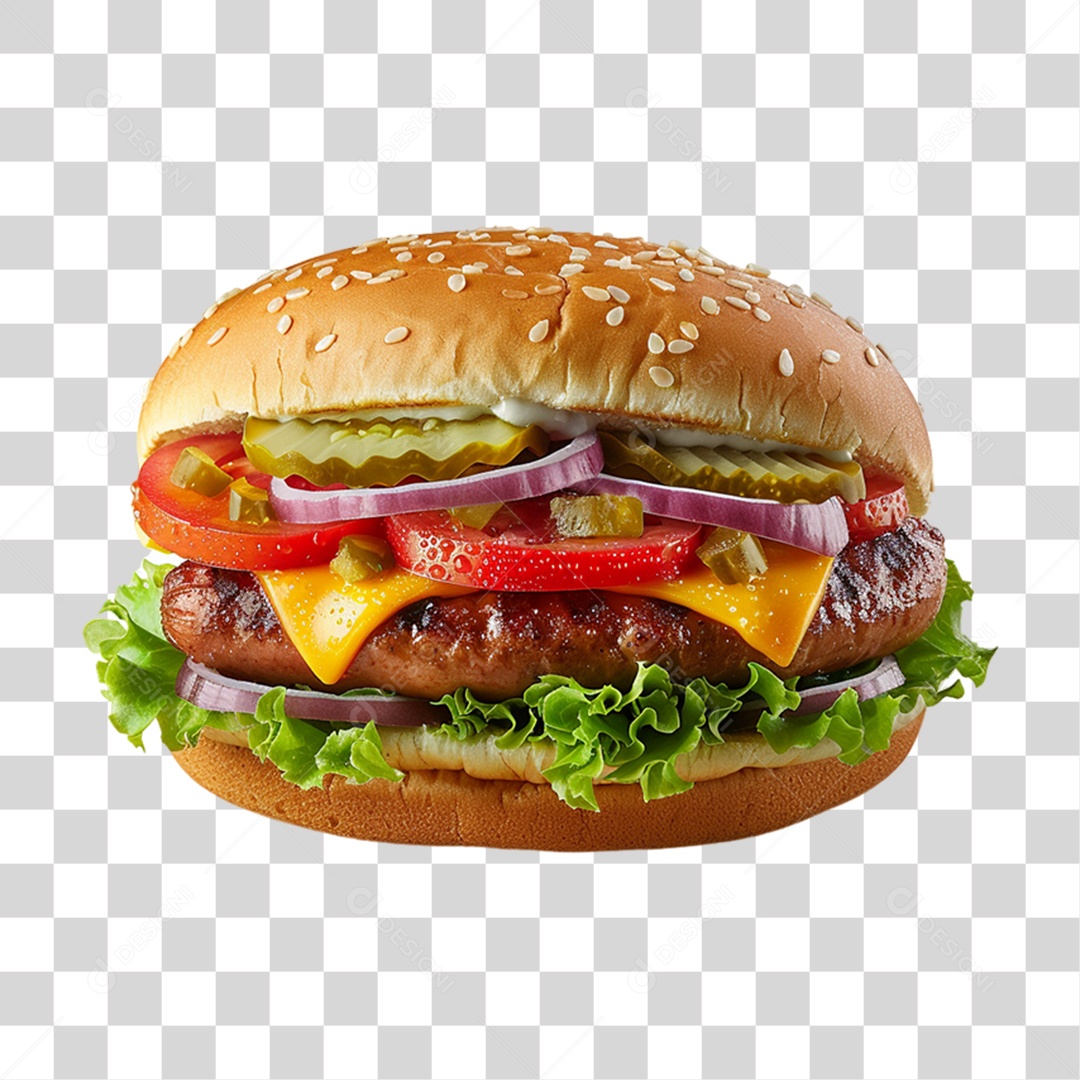 Elemento 3D Comidas Lanches PNG Transparente