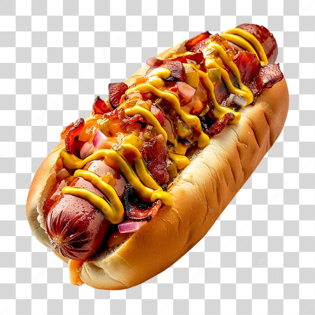 Elemento 3D Comidas Lanches PNG Transparente