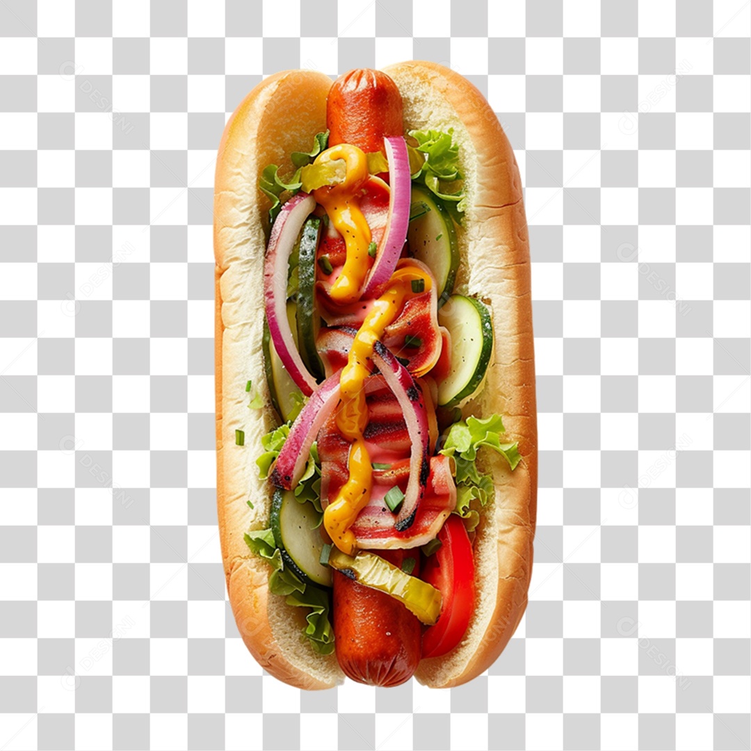 Elemento 3D Comidas Lanches PNG Transparente