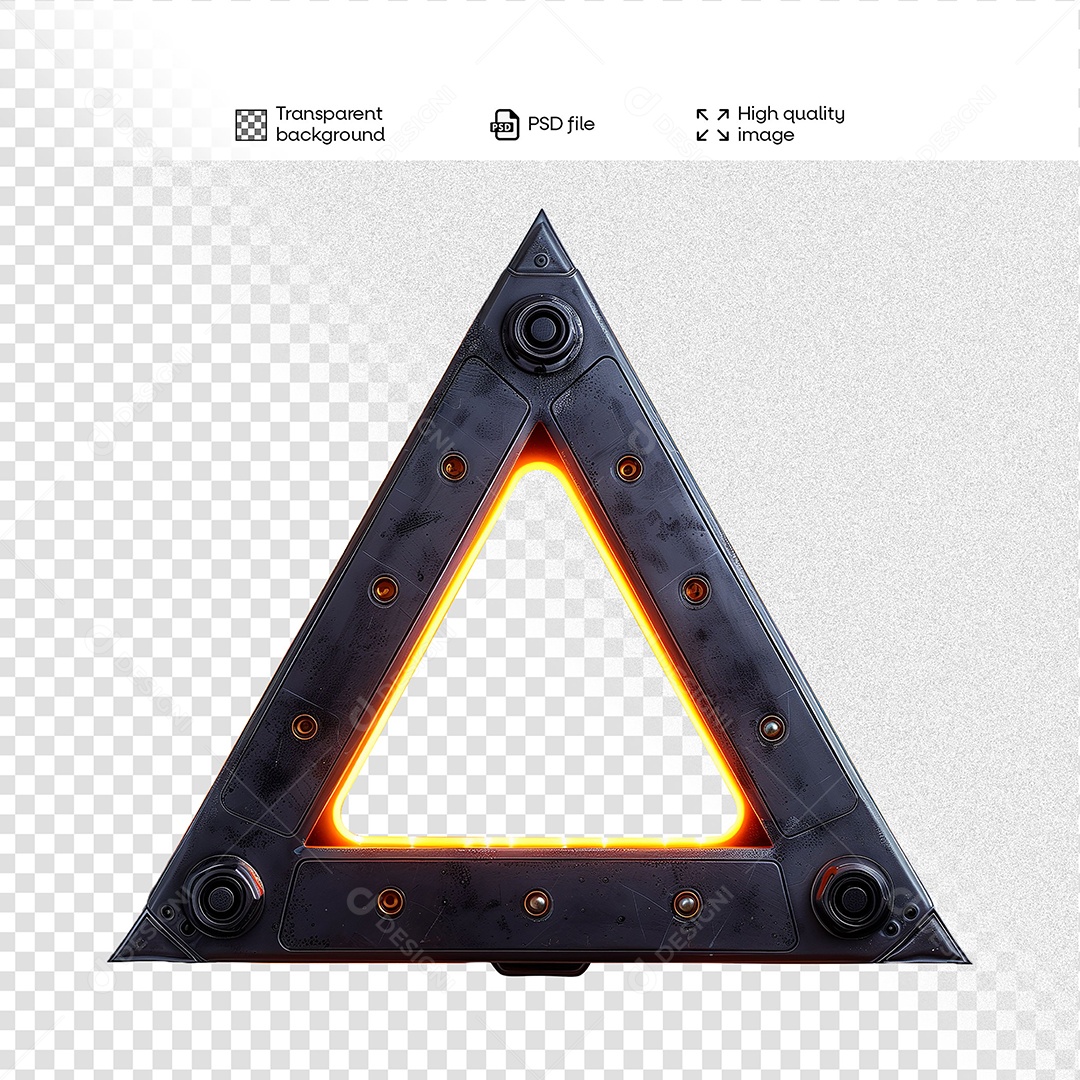 3D Iron Element with Light for PSD Composition