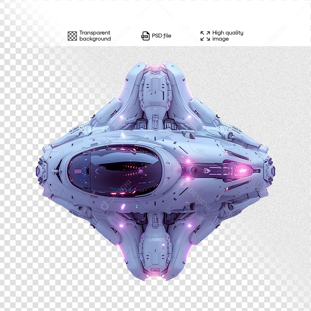 Elemento 3D de Ferro com Luz para Composição PSD