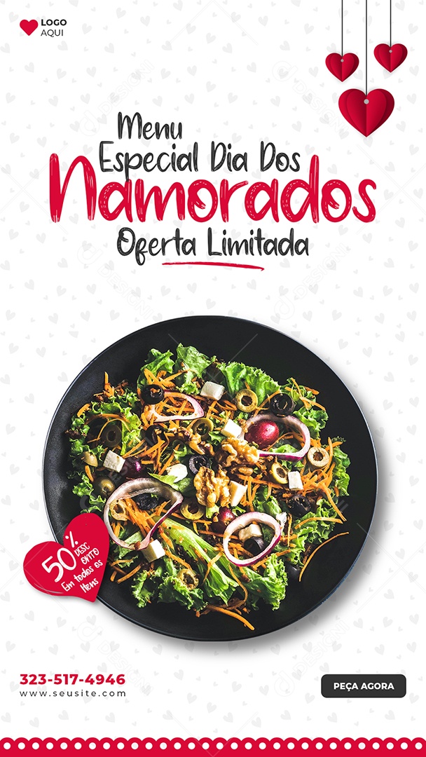 Story Menu Especial Dia dos Namorados Social Media PSD Editável