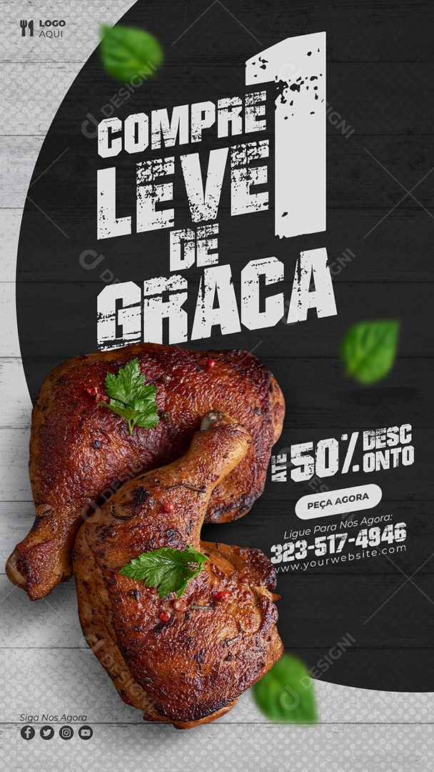 Story Compre Leve 1 de Graça Social Media PSD Editável