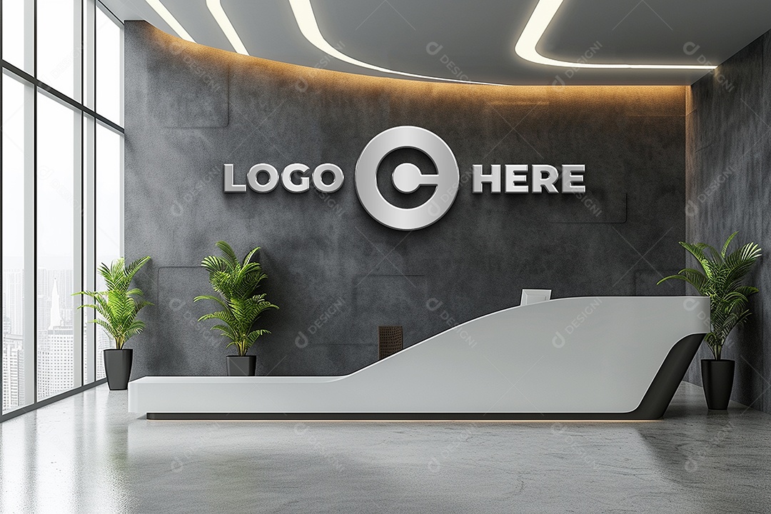 Mockup Logo Empresa PSD Editável