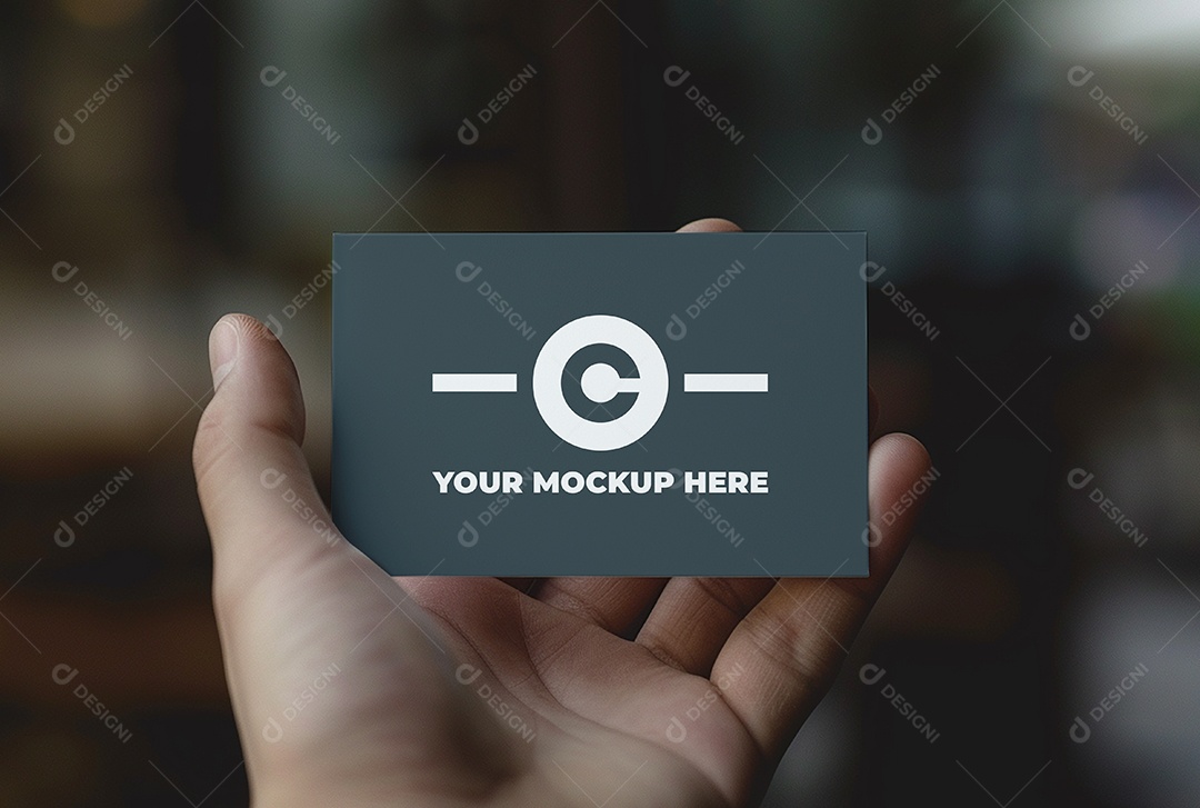 Mockup Cartão de Visitas PSD Editável