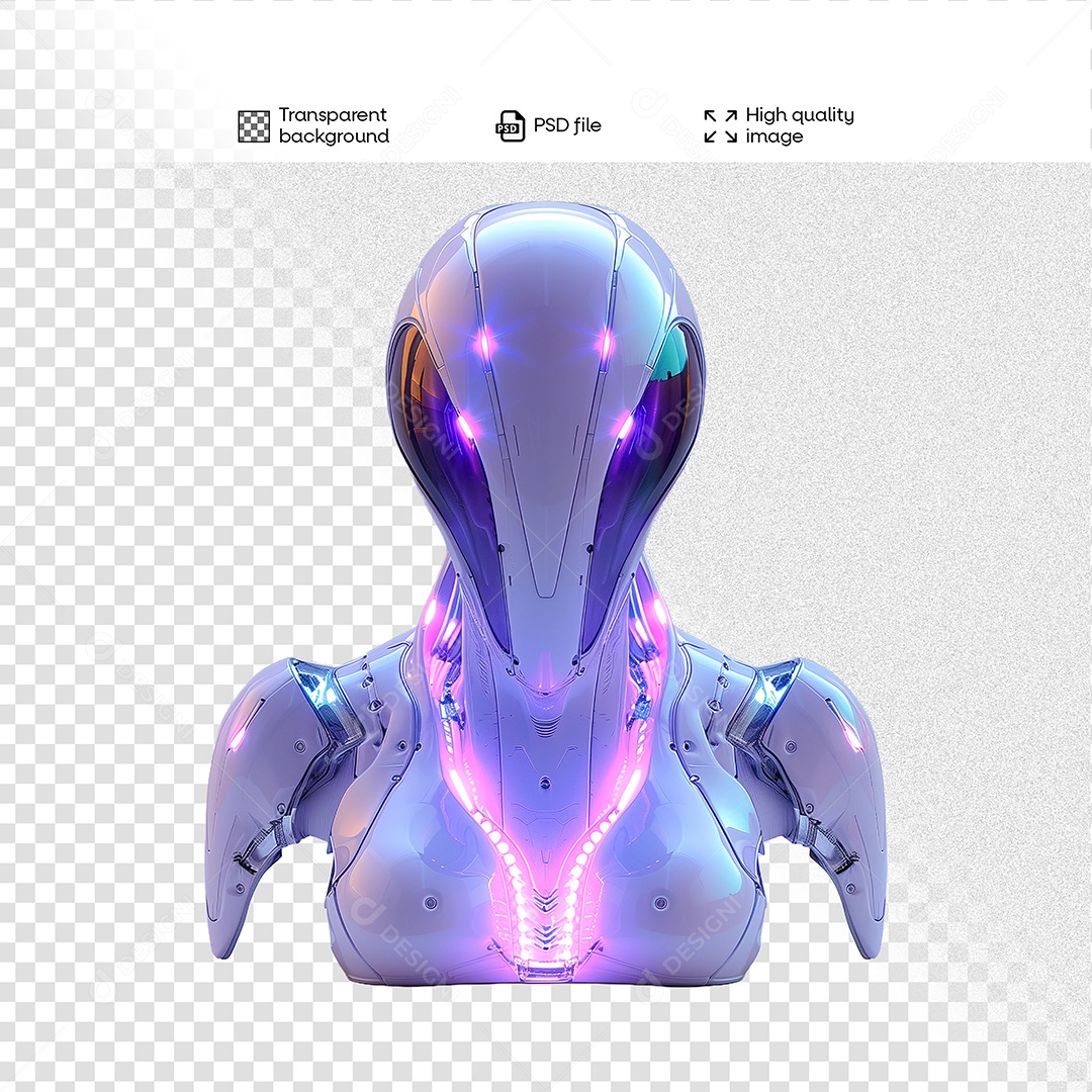 Robô 3D Elemento para Composição PSD