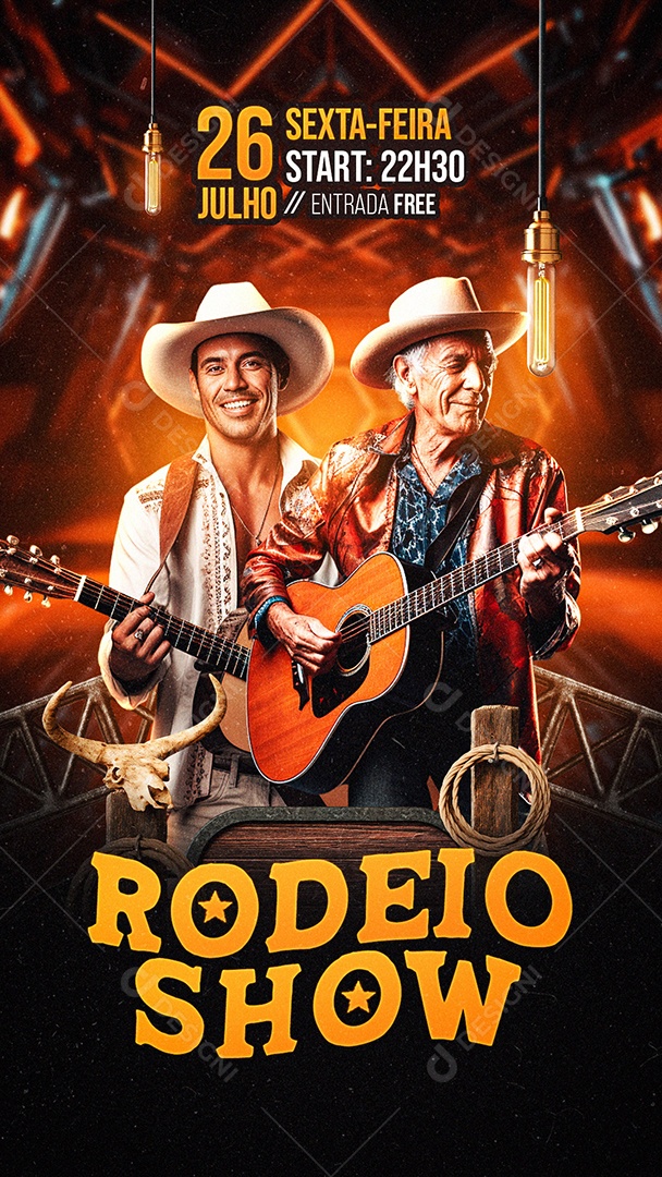 Story Flyer Rodeio Show Social Media PSD Editável