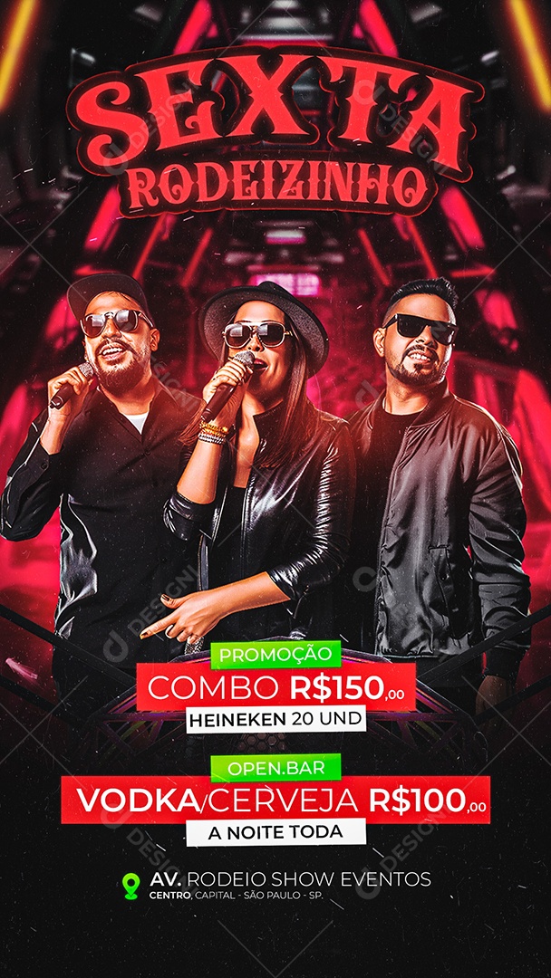 Story Flyer Sexta Rodeizinho Social Media PSD Editável