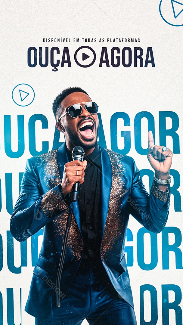 Story Flyer Ouça Agora Social Media PSD Editável