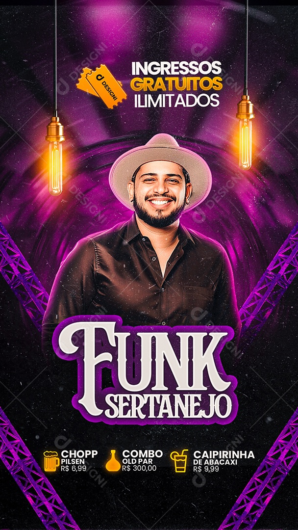 Story Flyer Funk Sertanejo Social Media PSD Editável