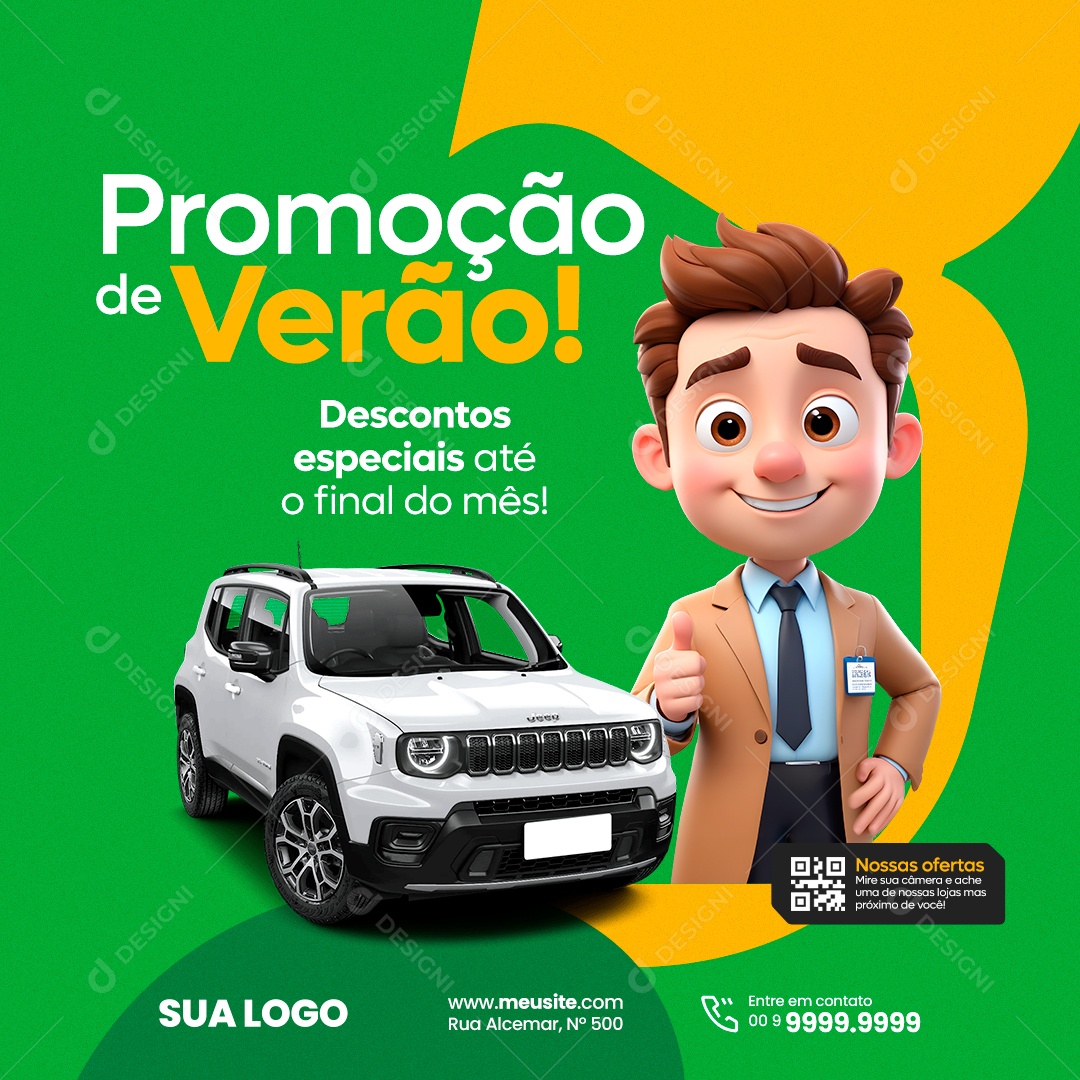 Social Media Concessionária PSD Editável