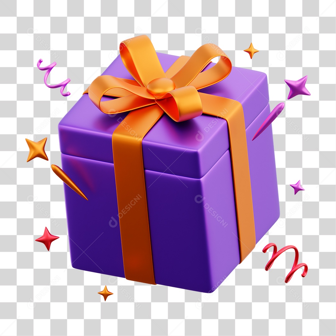 Ícones 3D da Festa de Ano Novo PNG Transparente