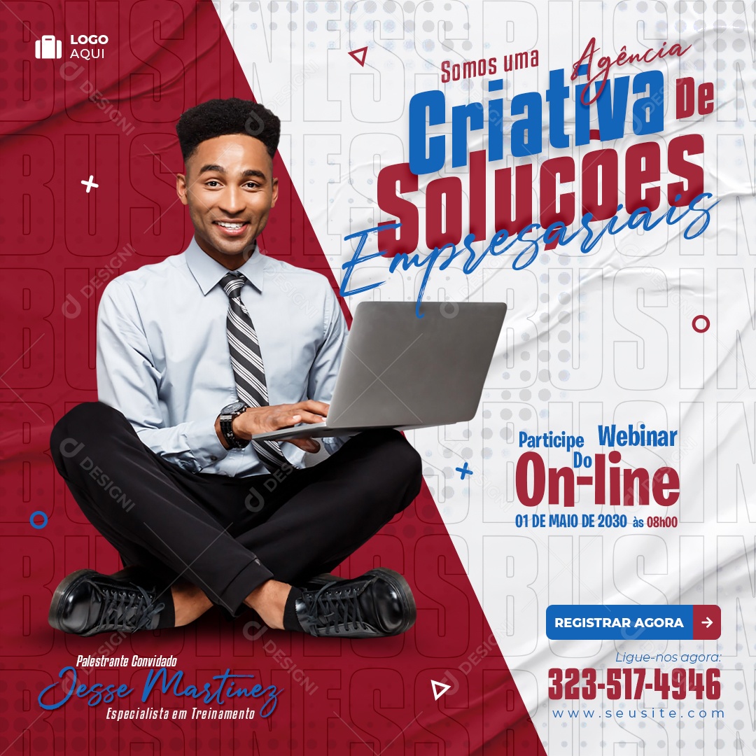 Somos uma Agência Criativa de Soluções Online Social Media PSD Editável