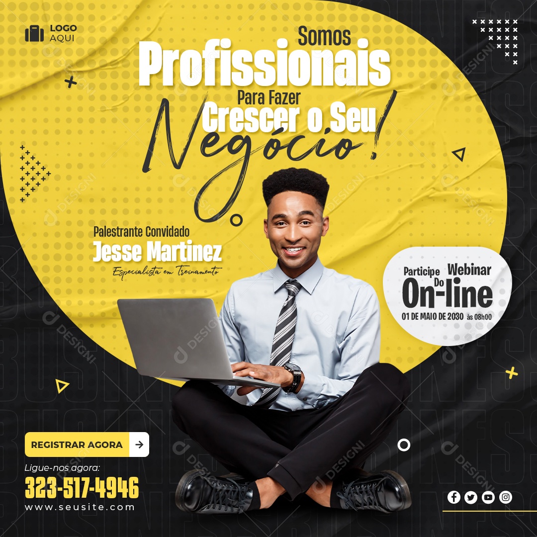 Somos Profissionais Online Social Media PSD Editável