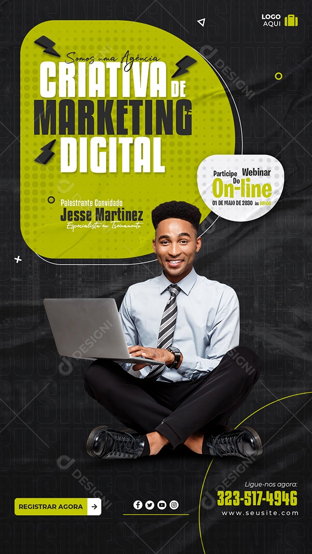 Story Somos uma Agência Criativa de Marketing Digital Participe Social Media PSD Editável