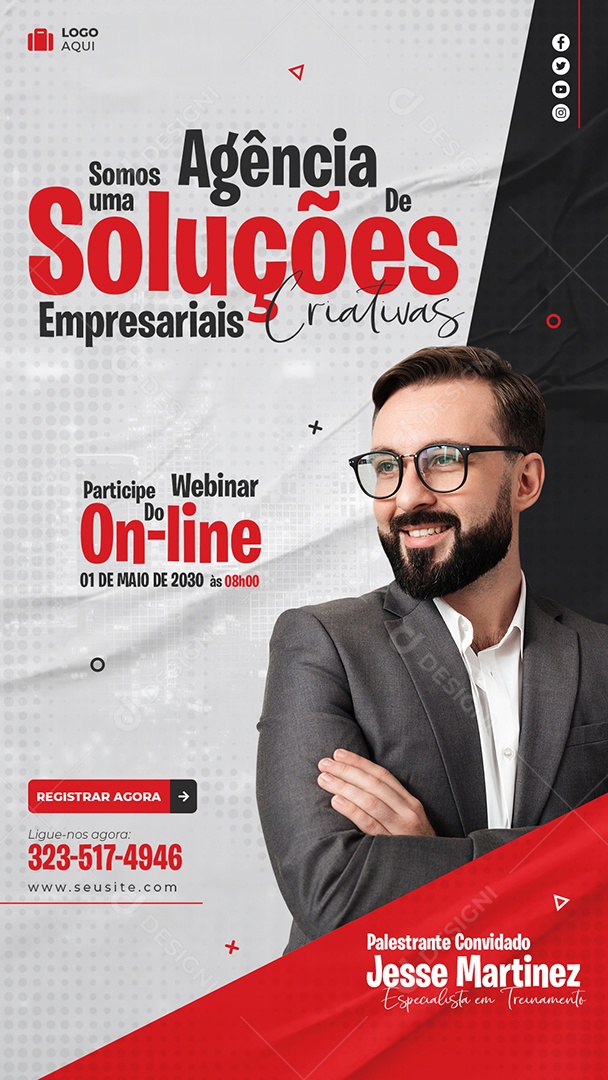Story Somos uma Agência de Soluções Empresariais Social Media PSD Editável