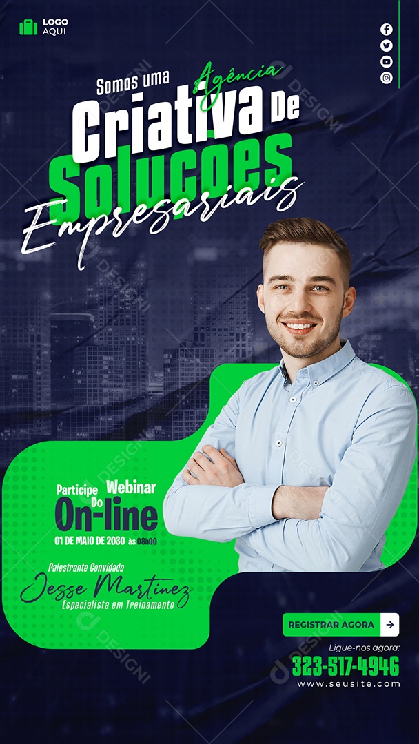 Story Somos uma Agência Criativa de Soluções Social Media PSD Editável