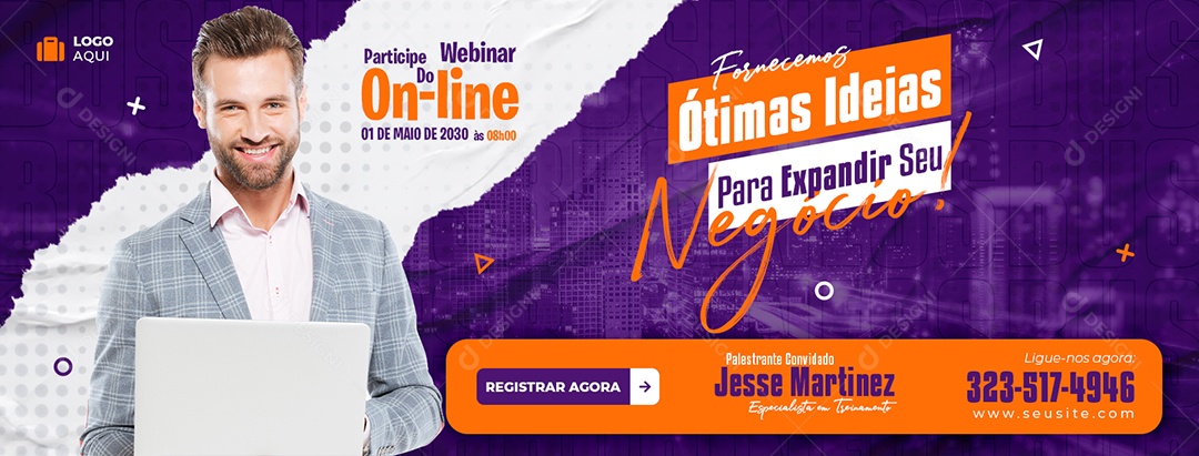 Banner Fornecemos Ótimas Ideias Social Media PSD Editável