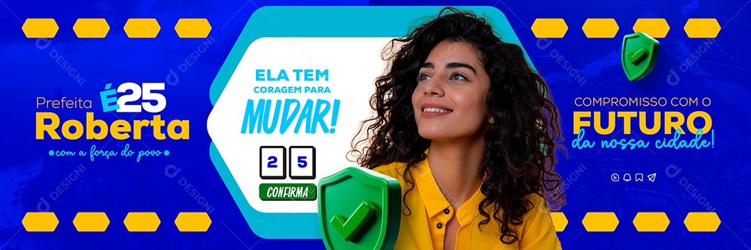 Carrossel Política Prefeita Roberta Social Media PSD Editável