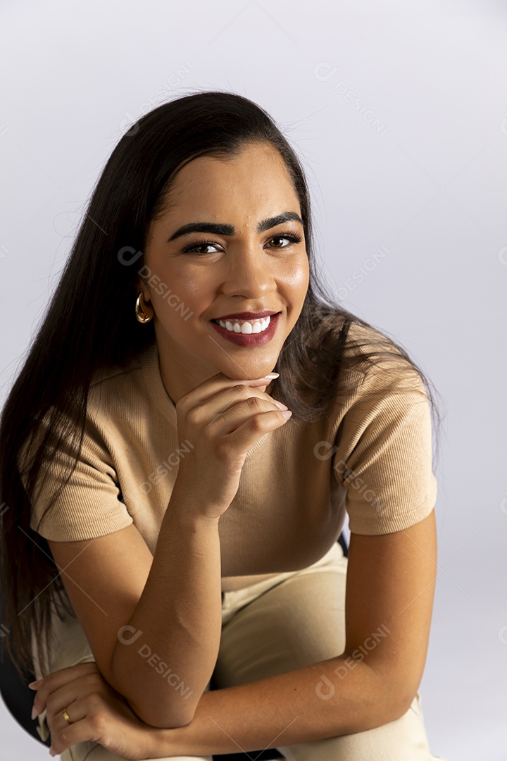 Mulher linda sorridente