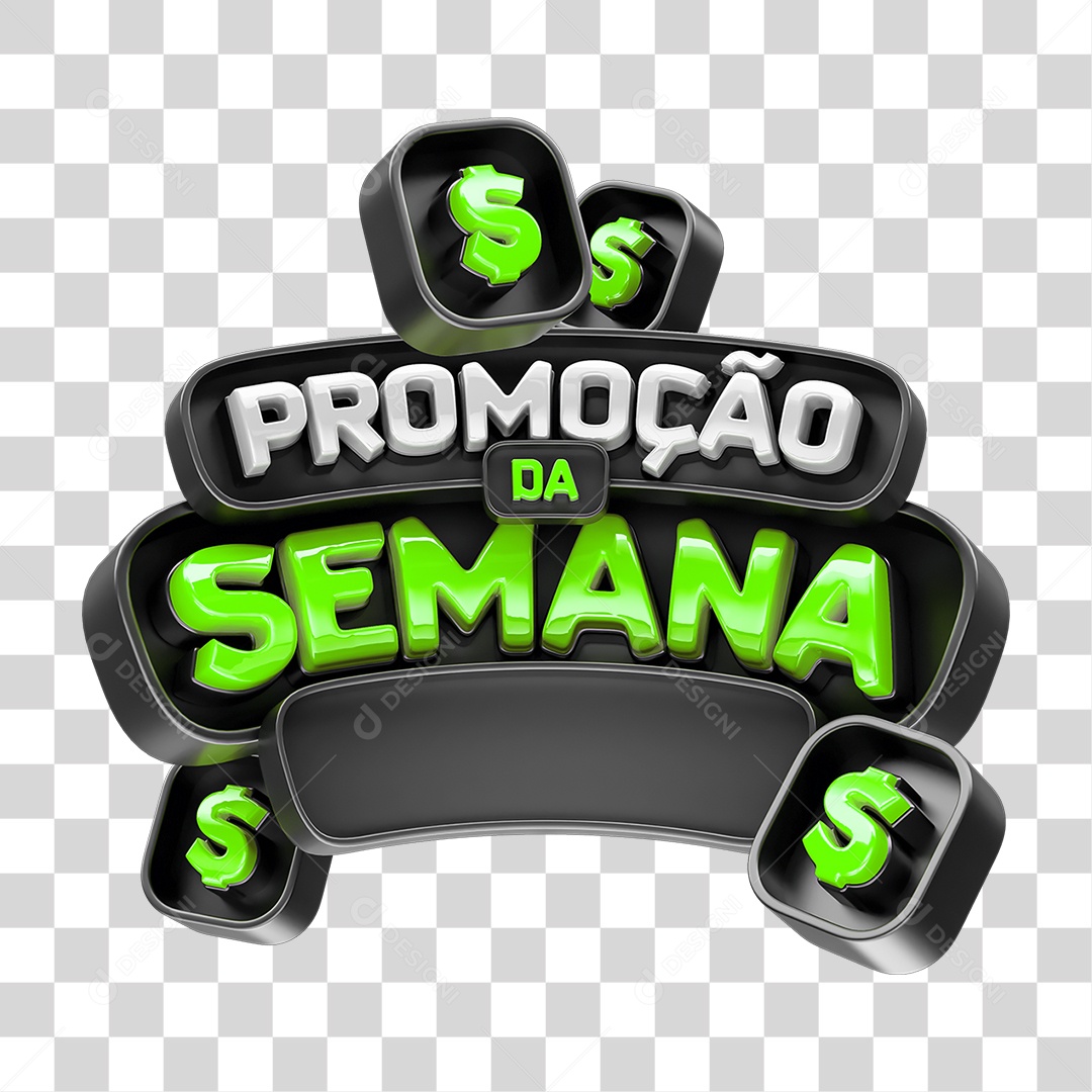 Selo 3D Promoção da Semana PNG Transparente