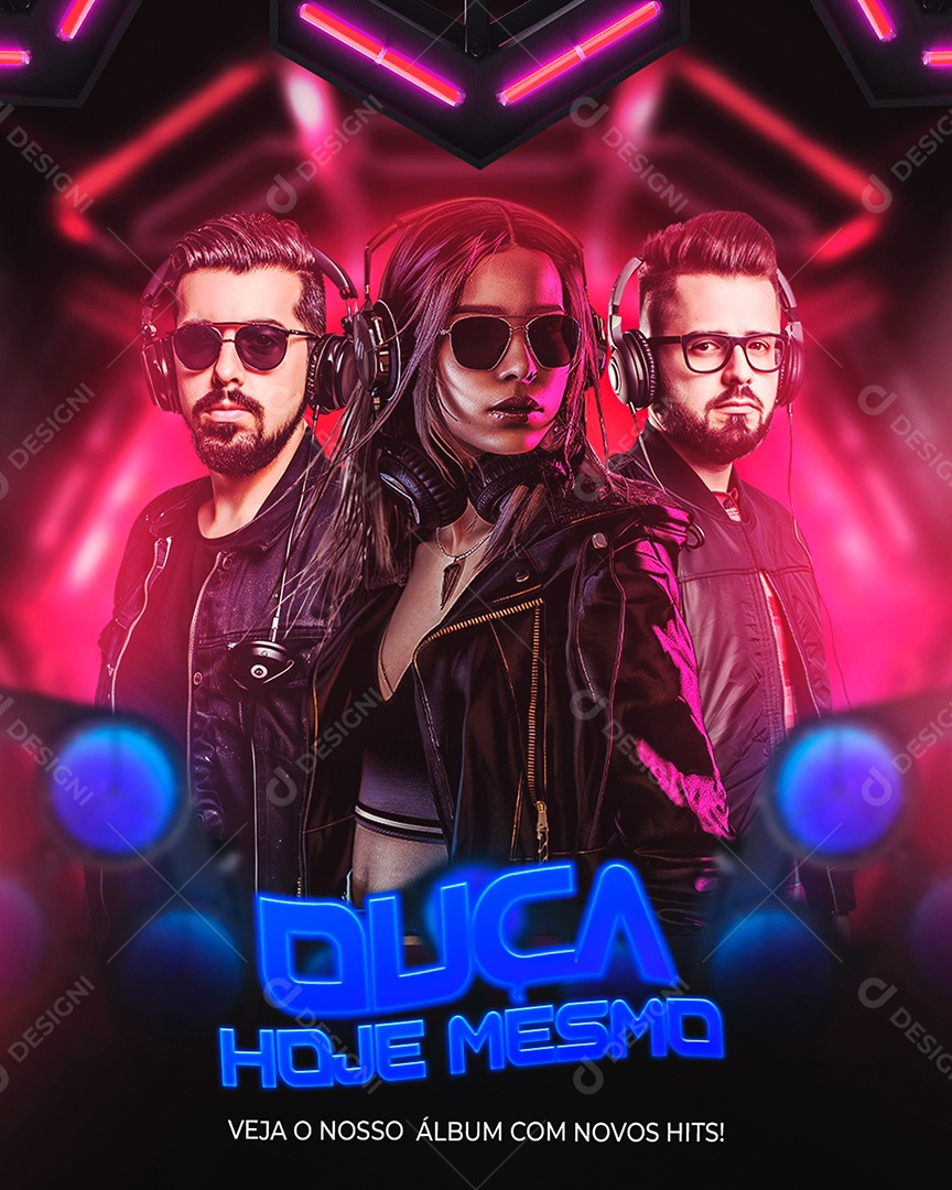 Flyer Ouça Hoje Mesmo Social Media PSD Editável