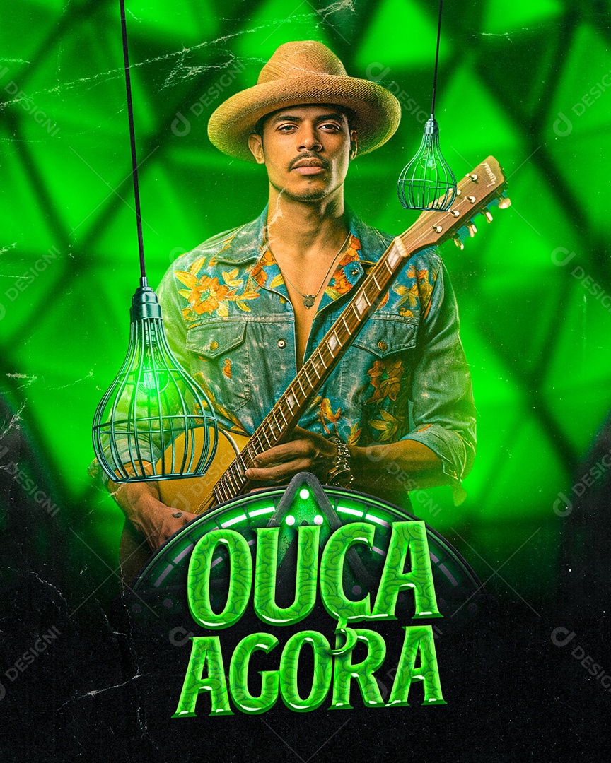 Flyer Ouça Agora Social Media PSD Editável