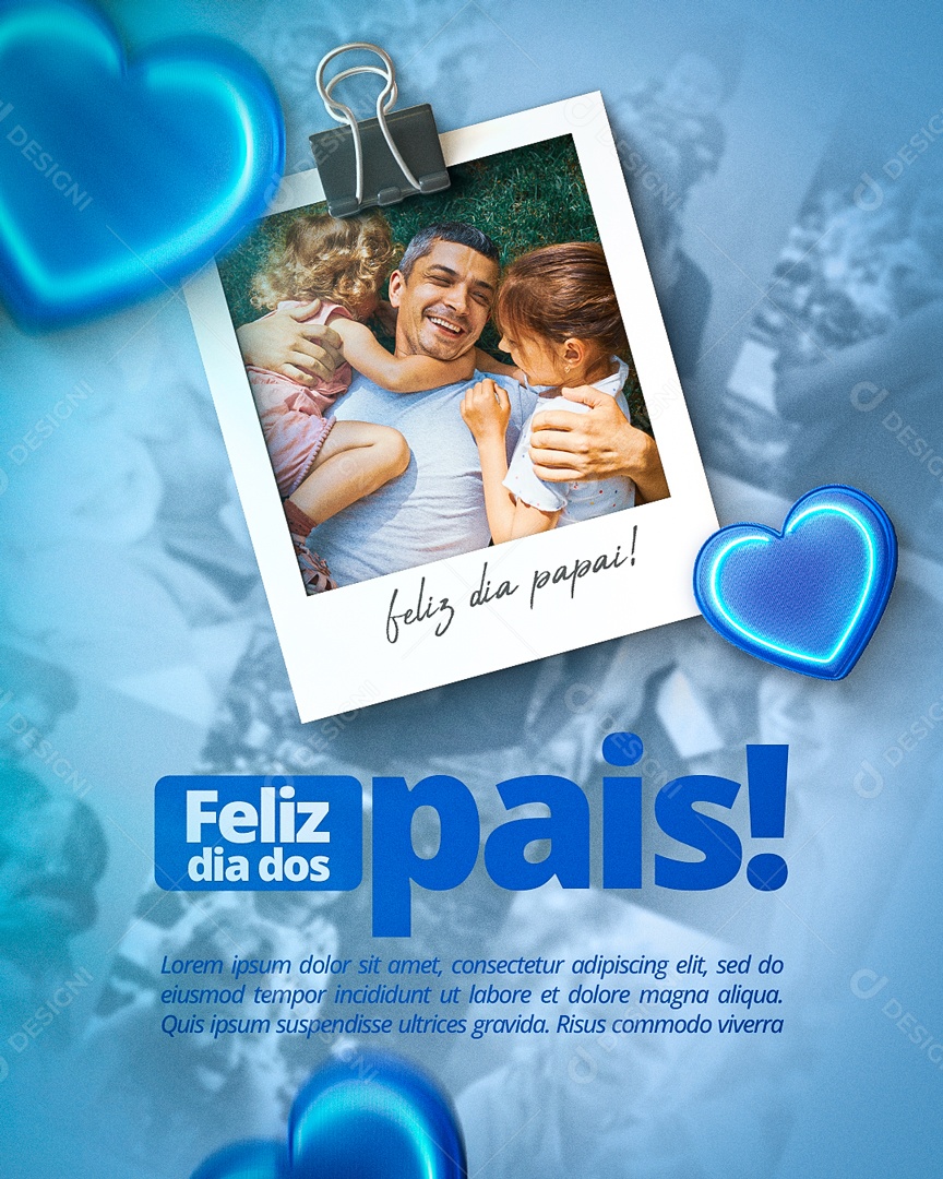 Feliz Dia Dos Pais 11 de Agosto Social Media PSD Editável