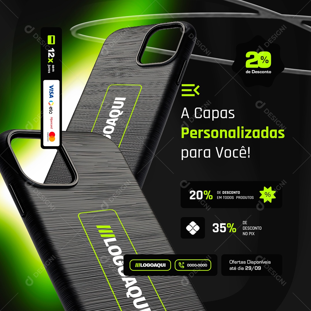 Brindes Capas Personalizas para Você Social Media PSD Editável