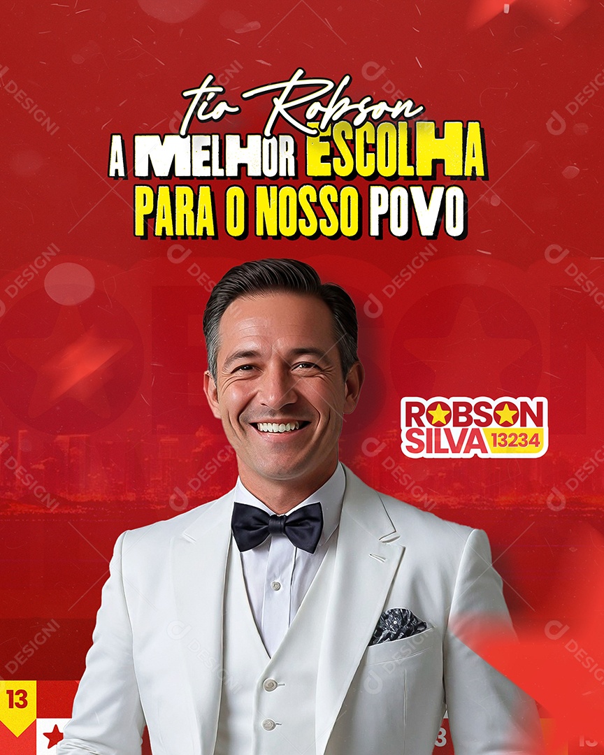 Campanha Eleitoral Política Prefeito Vereador Social Media PSD Editável