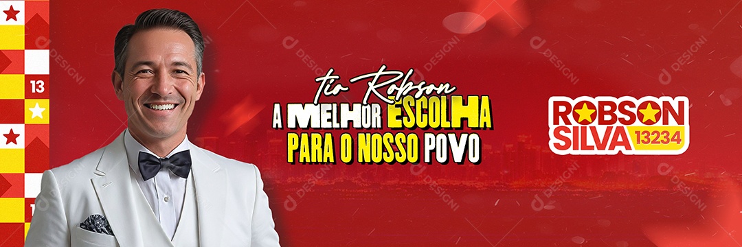 Campanha Eleitoral Política Prefeito Vereador Social Media PSD Editável