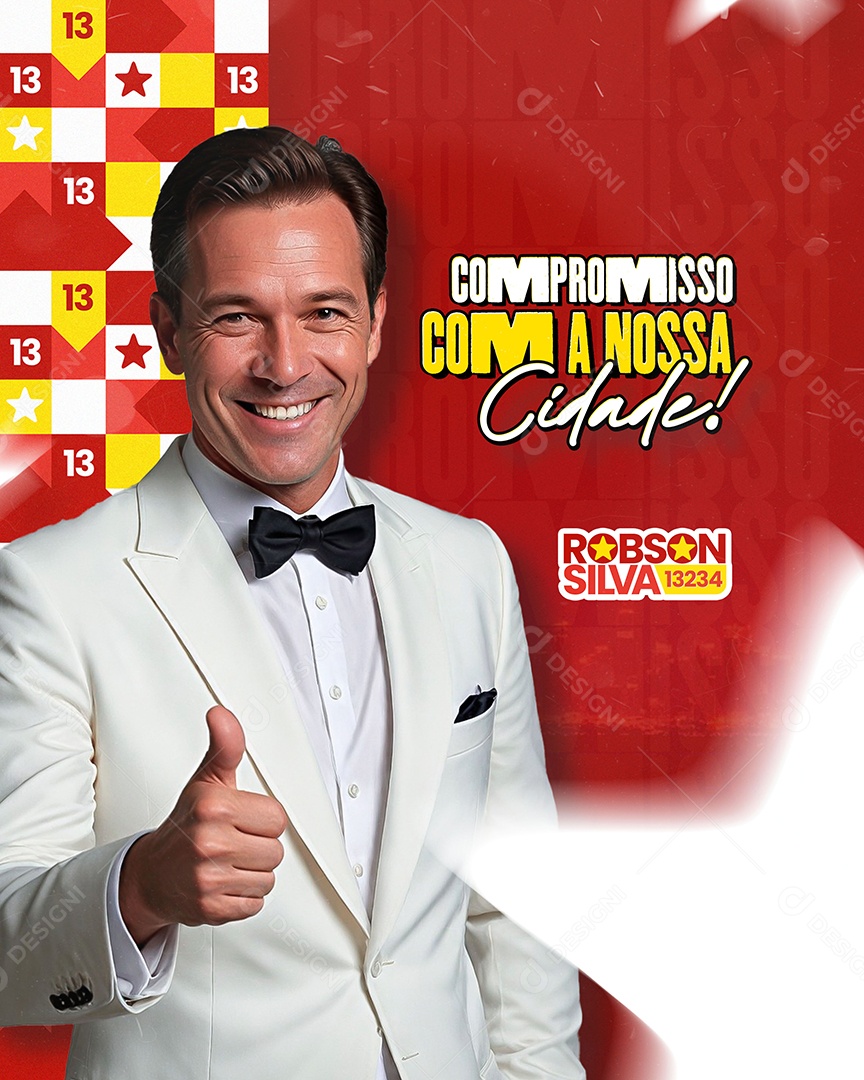 Campanha Eleitoral Política Prefeito Vereador Social Media PSD Editável