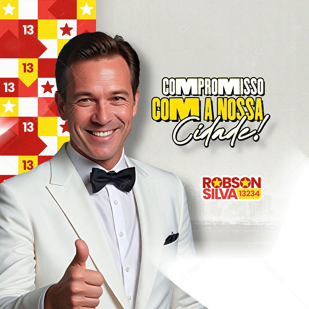 Campanha Eleitoral Política Prefeito Vereador Social Media PSD Editável