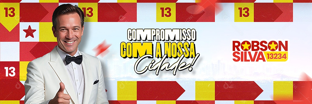 Campanha Eleitoral Política Prefeito Vereador Social Media PSD Editável