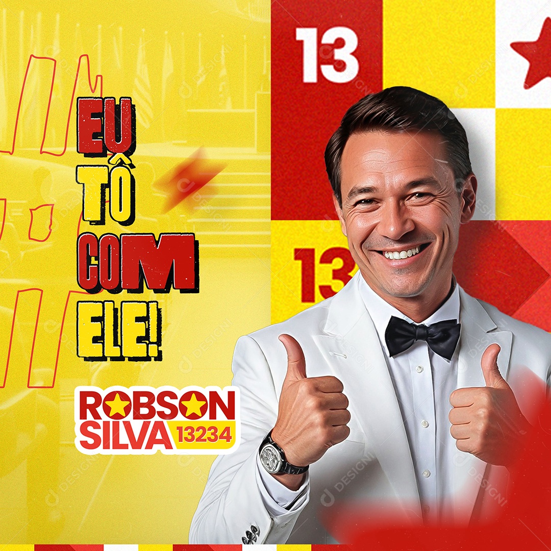 Campanha Eleitoral Política Prefeito Vereador Social Media PSD Editável